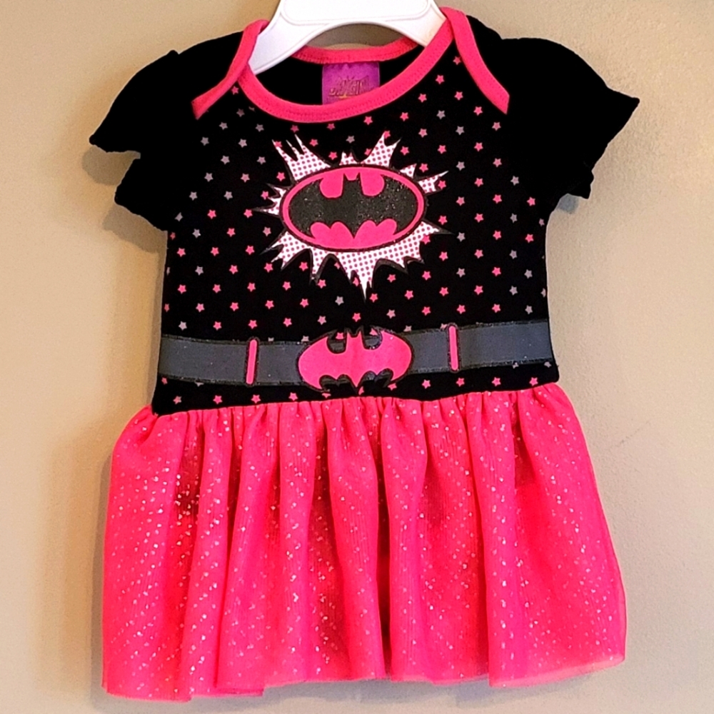 Batgirl black/pink onesie/bodysuit with attached tutu